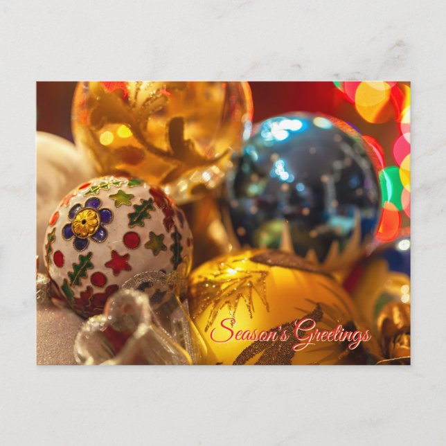 Slut på julprydnader vykort (Framsida)