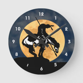 Slut på låset för den svarta vägglådan rund klocka