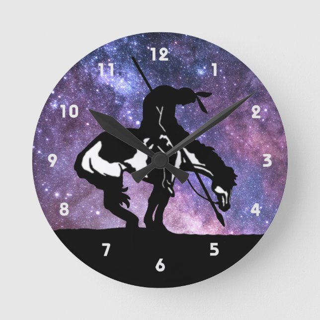 Slut på låset för den svarta vägglådan rund klocka (Framsida)