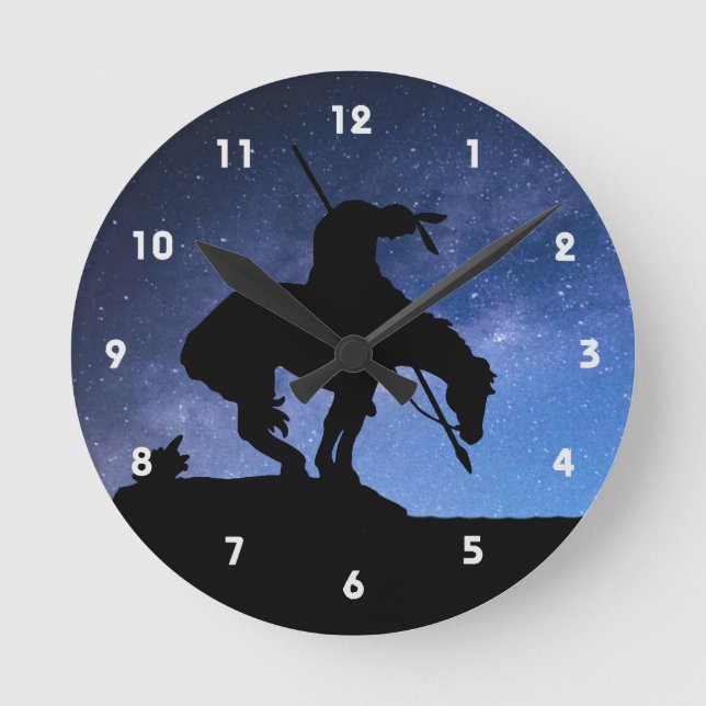 Slut på låset för den svarta vägglådan rund klocka (Framsida)