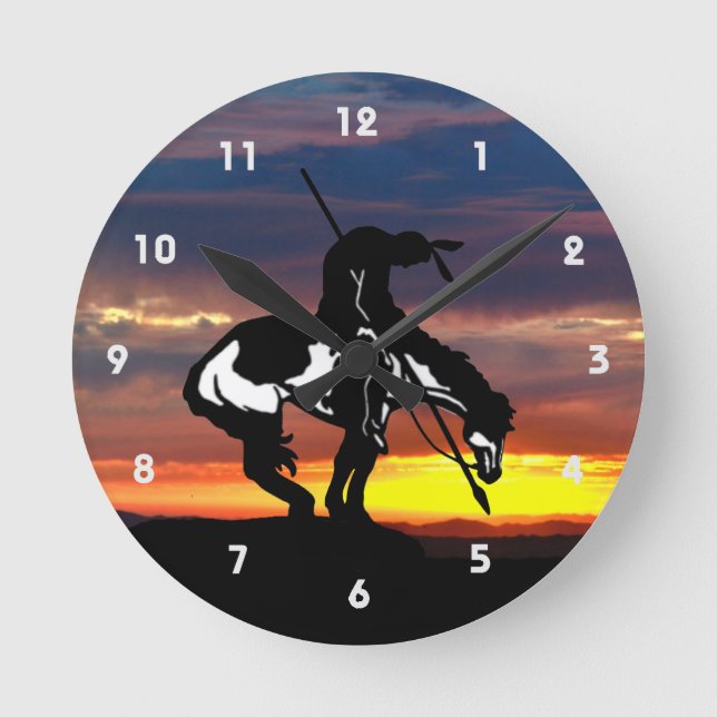 Slut på låset för den svarta vägglådan rund klocka (Framsida)