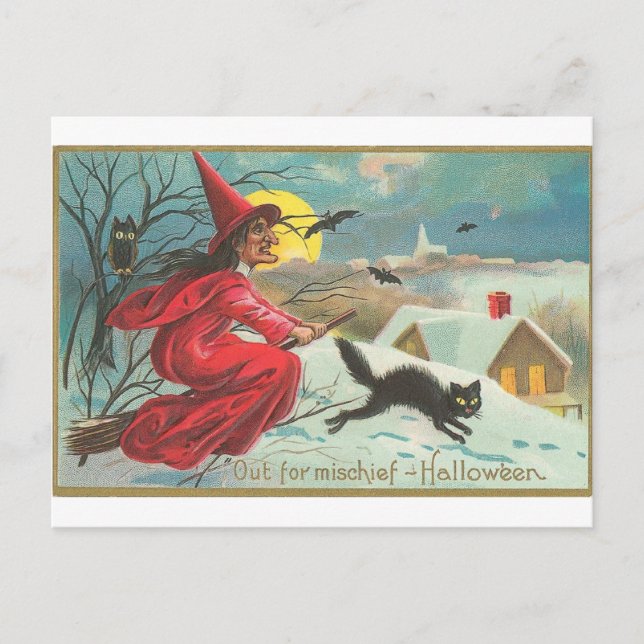 Slut på misshuvud - Halloween Vykort (Framsida)