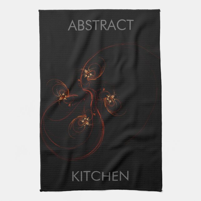 Slut på Mörk Abstrakt Art Kitchen Towel Kökshandduk (Vertikal)