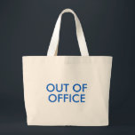 Slut på Office Tote Bag Jumbo Tygkasse<br><div class="desc">Få redo till slå stranden, utforska nya destinationer eller bara lossa och slappna av med vår snyggt "Out of Office" Tote Bag för semester! Denna rymliga och mångsidiga dag är perfektens följeslagare till din välförtjänta flykting. Designad med ett roligt och ett lekfullt "Frånvaromeddelande", sätter den humör för en omsorgsfull och...</div>