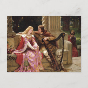 Slut på Sång Flirt Edmund Blair Leighton Vykort