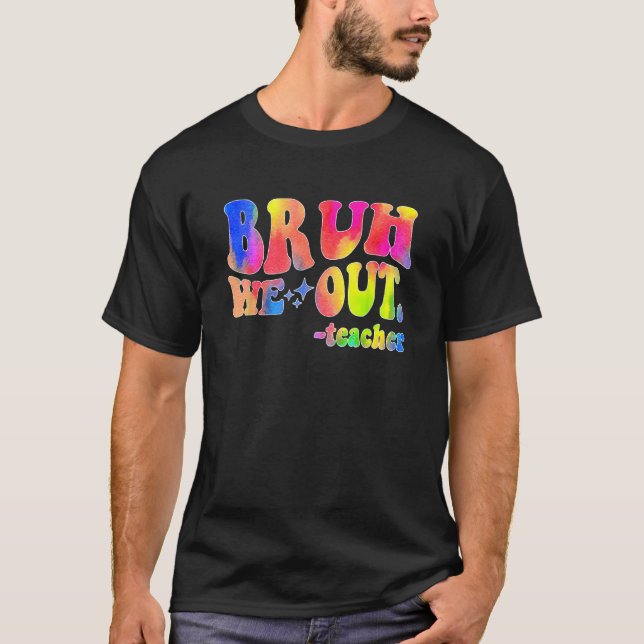 Slut på skolårets lärare Sommarblåh vi ut T Shirt (Framsida)