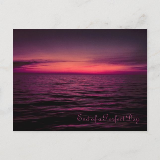 Slut på solnedgången vykort (Framsida)