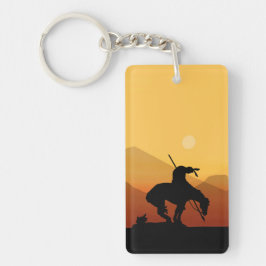 Slut på spåret med solnedgång