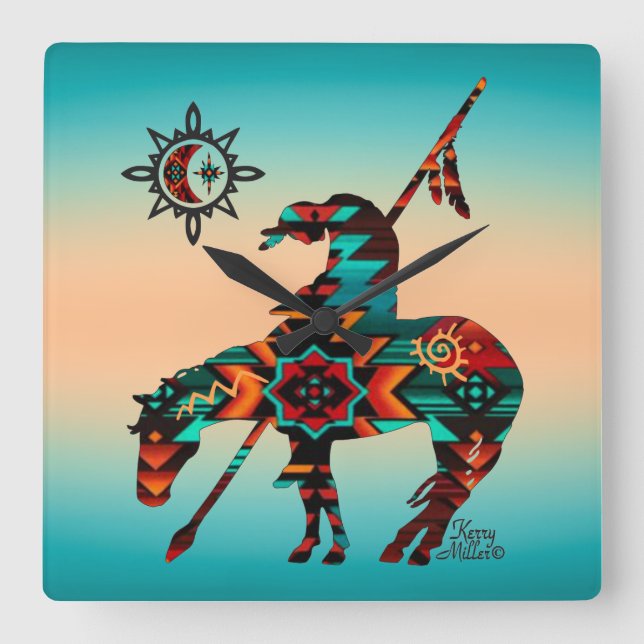 Slut på spårväggsklockan fyrkantig klocka (Framsida)