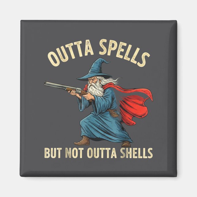 Slut på Spells Men Inte Skal Trollkarl Meme  Magnet (Framsidan)