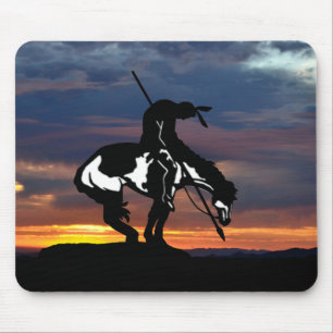 Slut på tåget Silhouette med sunset Mouse Pad Musmatta