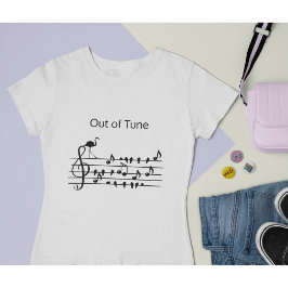 Slut på Tune Flamingo gående med sångfåglar T Shirt