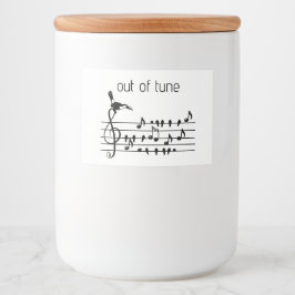 Slut på Tune, tukanen går med sångfåglar Mat Etiketter