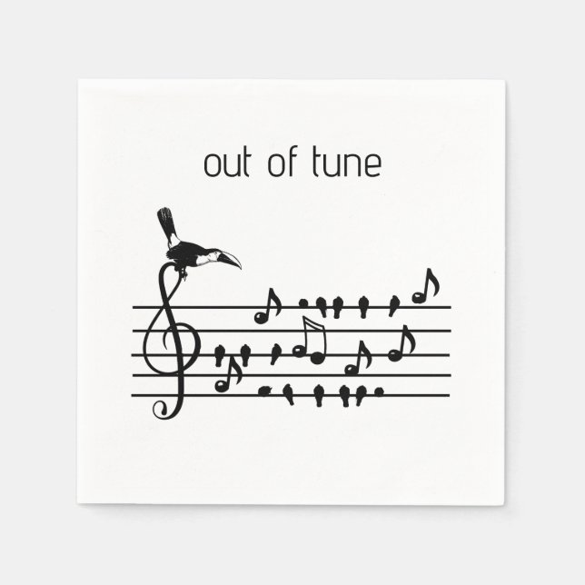 Slut på Tune, tukanen går med sångfåglar Pappersservett (Framsidan)