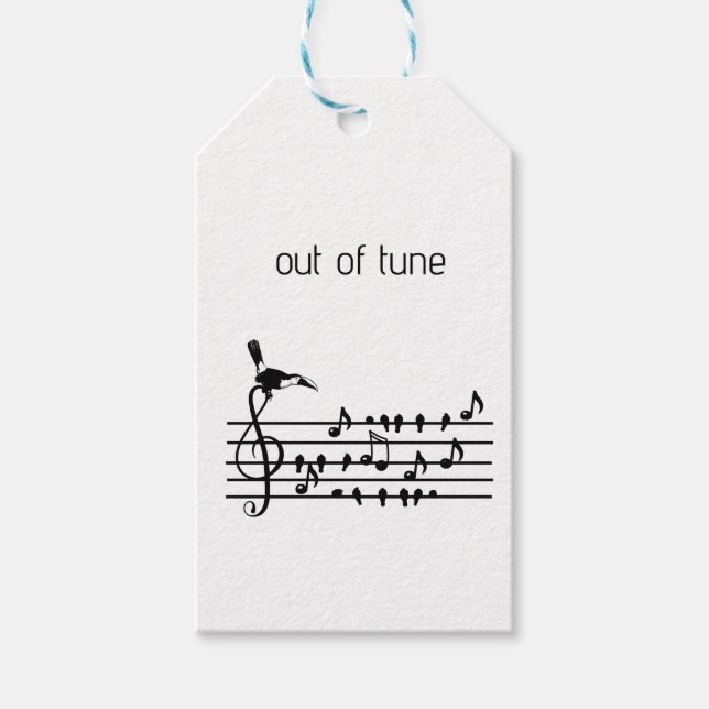 Slut på Tune, tukanen går med sångfåglar Presentetikett (Framsidan)