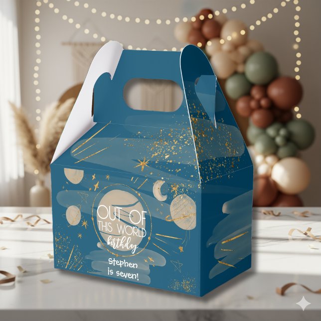 Slut på världens rymdfödelsedag presentaskar (Skapare uppladdad)