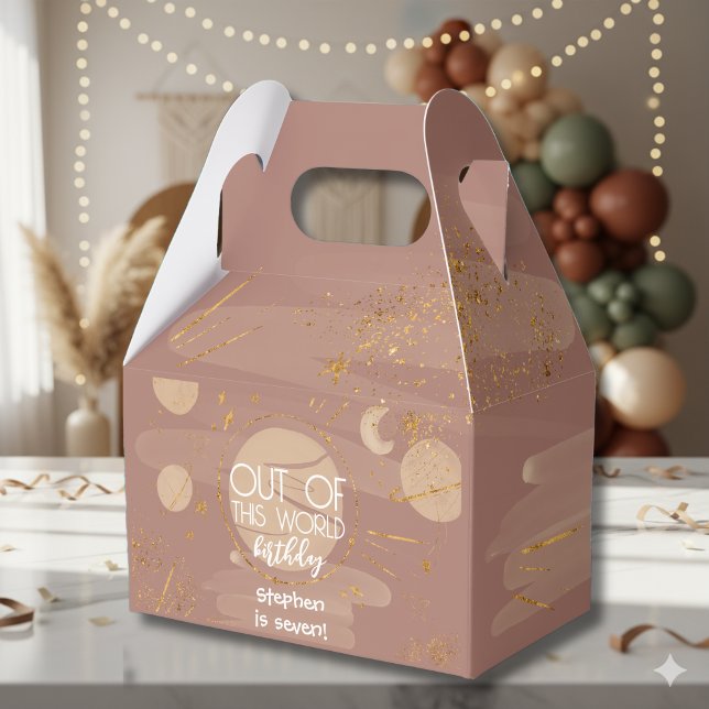 Slut på världens rymdfödelsedag presentaskar (Skapare uppladdad)