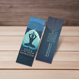 Slut på YOGA-instruktör Meditation Pose Bodhi Löv Mini Visitkort