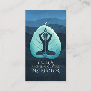 Slut på YOGA-instruktör Meditation Pose Bodhi Löv Tidsbeställning Kort