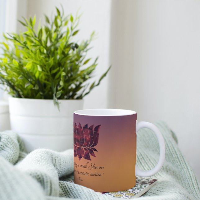 Sluta agera som liten rumi citat Celestial Lotus Kaffemugg (Skapare uppladdad)