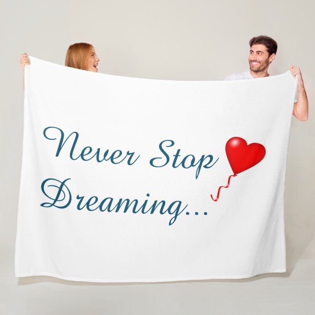 Sluta aldrig drömma Fleece Blanket (På plats)