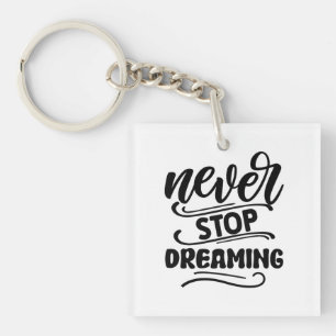Sluta aldrig drömma inspirationsincitattypografi