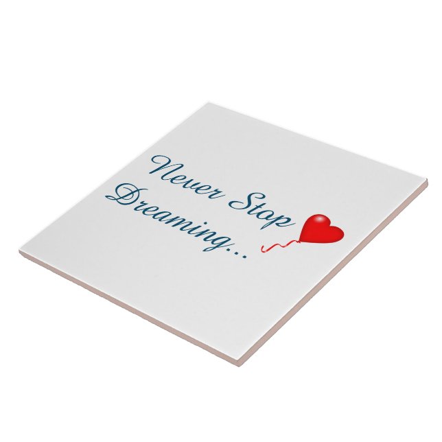 Sluta aldrig drömma keramiska plattor kakelplatta (Sidan)