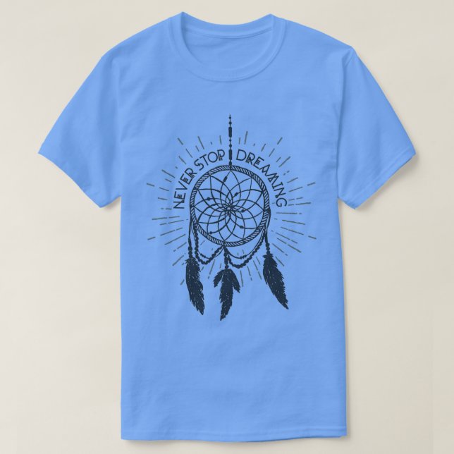 Sluta aldrig drömma om den amerikanska drömmarcher t shirt (Design framsida)