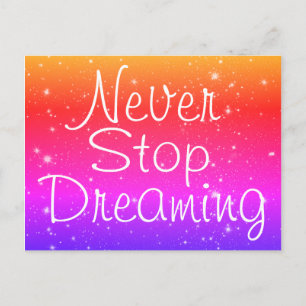 Sluta aldrig drömma om Regnbågar Vykort