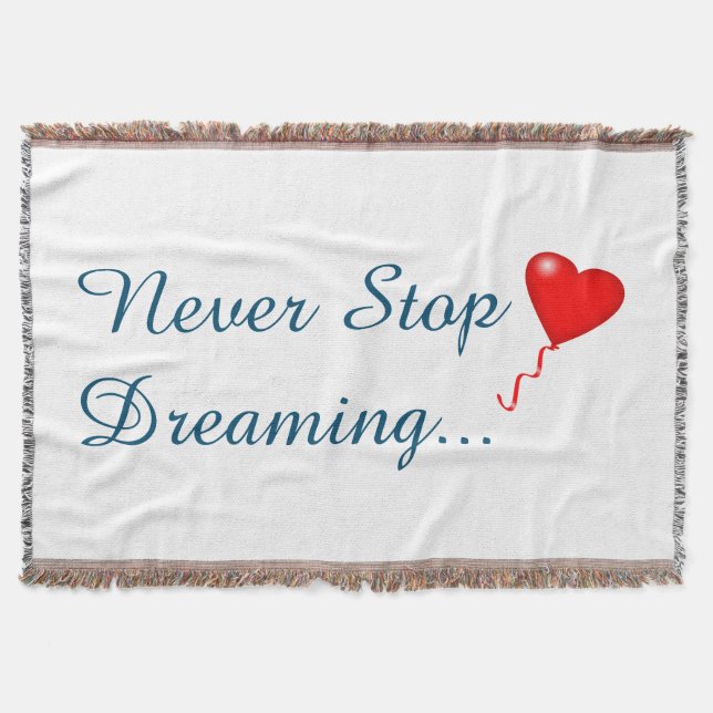 Sluta aldrig drömma rösträtt i slarvsvepet filt (Framsidan)