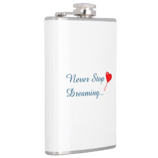 Sluta aldrig drömma vinylsvälld kolv fickplunta