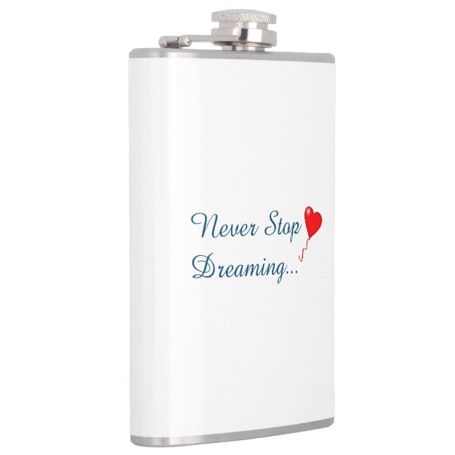 Sluta aldrig drömma vinylsvälld kolv fickplunta (Höger)