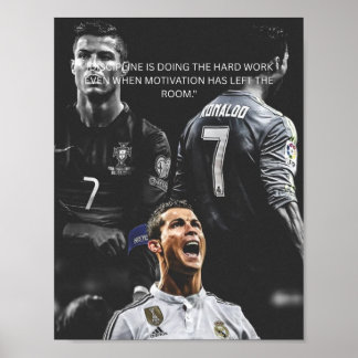Sluta Aldrig Förbättra – Motivational Fotbollscita Poster