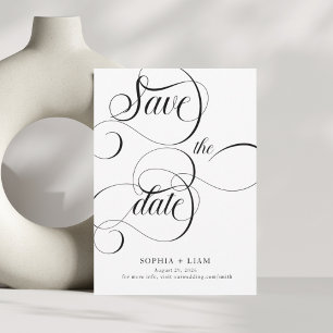 Sluta aldrig Kärlek   Modern kalligrafi Spara Datumet