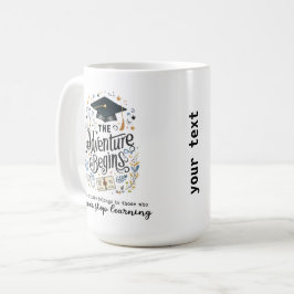 Sluta aldrig lära kaffemugg
