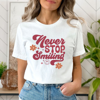 Sluta aldrig le T-shirt Retro Women Tee