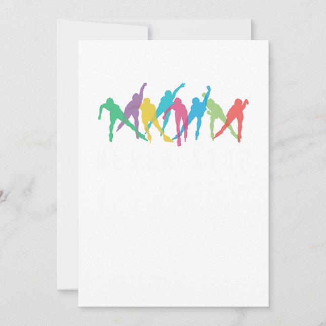 Sluta aldrig med infogad skal Rollerblading Roller Inbjudningar (Framsida)