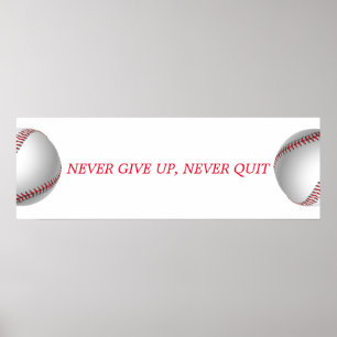 Sluta aldrig med Motiverande basket i Ge Poster