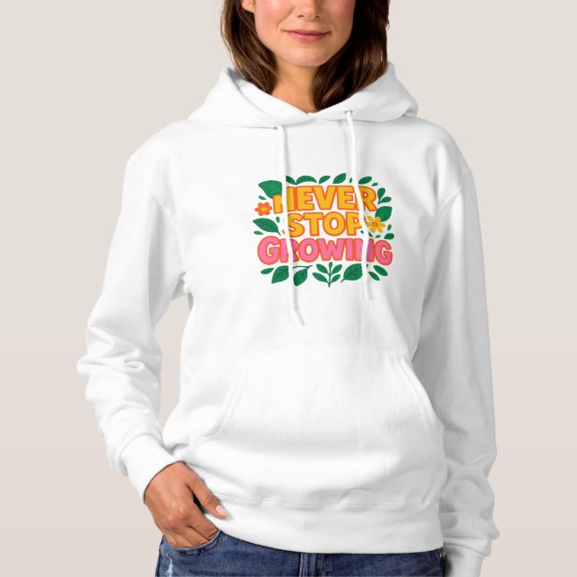 Sluta aldrig odla sötskjorta t shirt (Framsida)