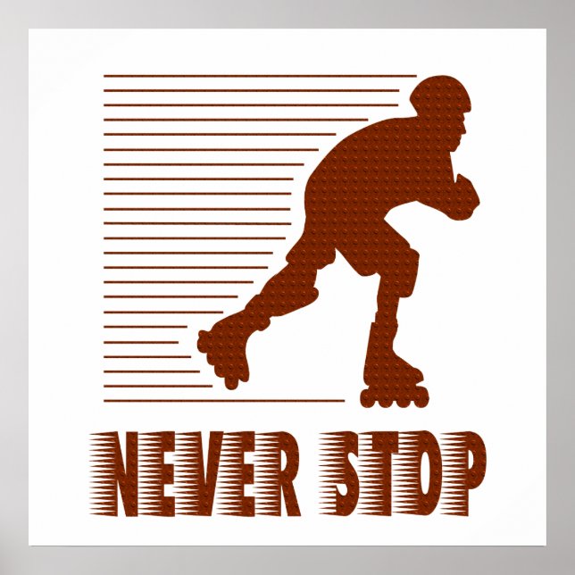 Sluta aldrig: Rollerblading Poster (Framsidan)