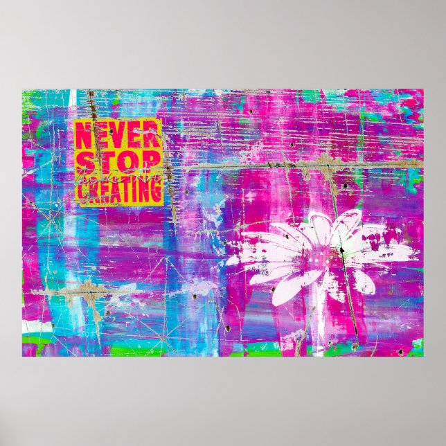 Sluta aldrig Skapa Poster (Framsidan)