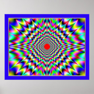 Sluta aldrig solskensoptiska Illusion Poster