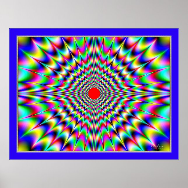 Sluta aldrig solskensoptiska Illusion Poster (Framsidan)