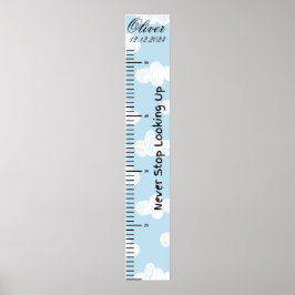 Sluta aldrig Tittar upp Pojke-tillväxtdiagram Poster