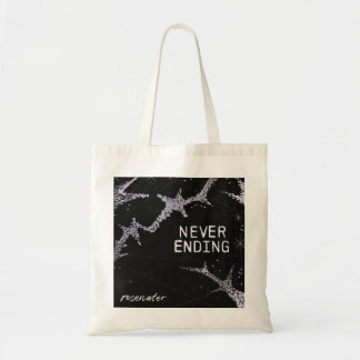 Sluta aldrig Tote Bag med Rosewater Band Tygkasse