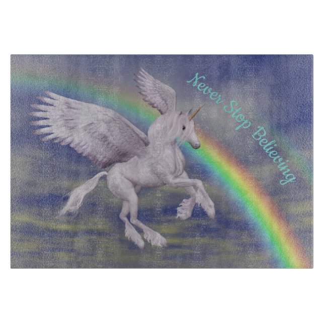 Sluta aldrig tro på att flyga Unicorn-inspiratione (Framsidan)