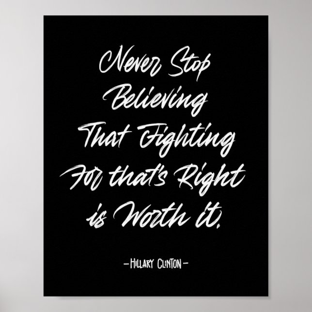 Sluta aldrig tro poster (Framsidan)