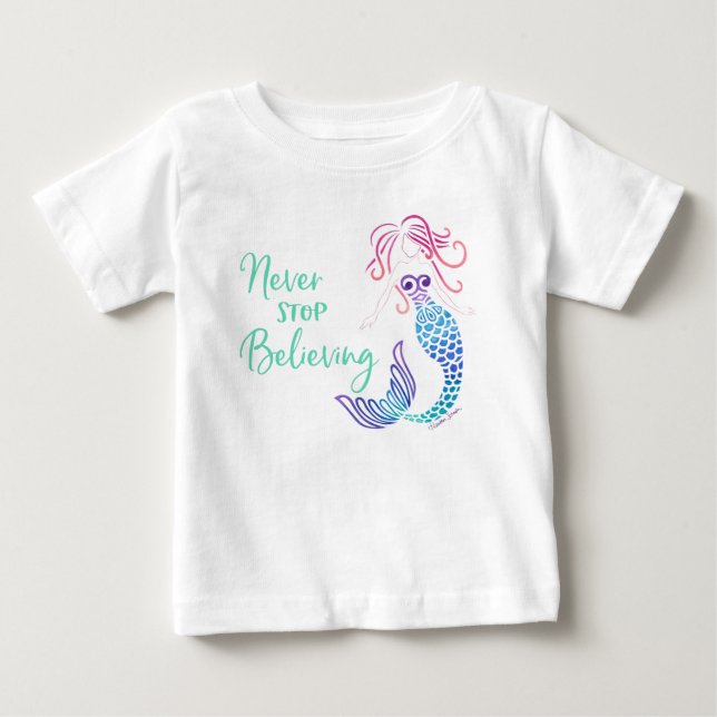 Sluta aldrig tro t shirt (Framsida)