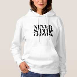 Sluta Aldrig Växa Klassisk Serif-typografi Konst T Shirt