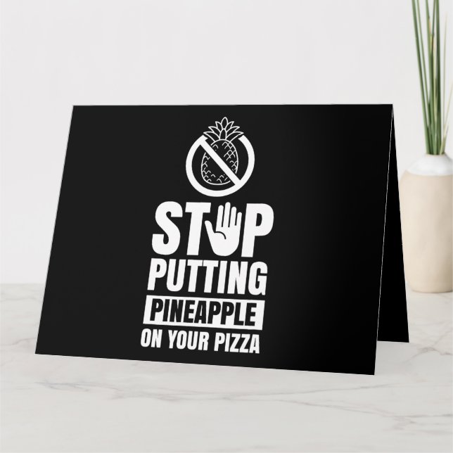 Sluta ananas på Pizza Hawaii Humor Kort (Framsida)